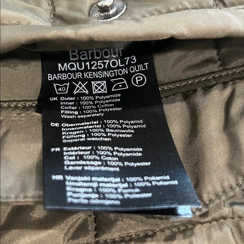 NEW! Barbour Kensington Quilted Nylon Jacket Size XL